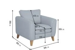 Habitat Cooper Fabric Armchair - Light Grey -Home Furnishings Store 7956377 R Z020A