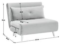 Habitat Roma Small Double Velvet Chair Bed - Charcoal 13 Habitat Roma Small Double Velvet Chair Bed - Charcoal -Home Furnishings Store 7995541 R E001