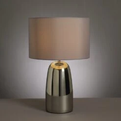 Habitat Largo Touch Table Lamp - Grey & Chrome -Home Furnishings Store 8031741 R Z002A