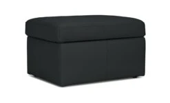 Habitat Gabe Leather Storage Footstool - Black -Home Furnishings Store 8062284 R Z002A