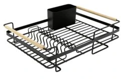 Habitat Wire Dishdrainer - Wood And Black 7 Habitat Wire Dishdrainer - Wood And Black -Home Furnishings Store 8092010 R Z005A