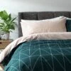 Habitat Geo Teal & Blush Reversible Bedding Set - Single 1 Habitat Geo Teal & Blush Reversible Bedding Set - Single -Home Furnishings Store 8299947 R Z001A