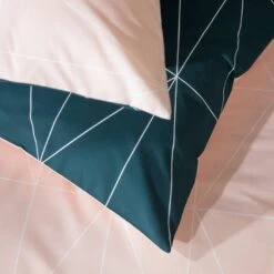 Habitat Geo Teal & Blush Reversible Bedding Set - Single -Home Furnishings Store 8299947 R Z003A