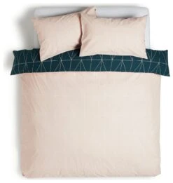 Habitat Geo Teal & Blush Reversible Bedding Set - Single -Home Furnishings Store 8299947 R Z004A