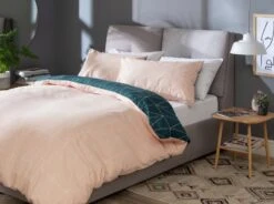 Habitat Geo Teal & Blush Reversible Bedding Set - Single -Home Furnishings Store 8299947 R Z006A