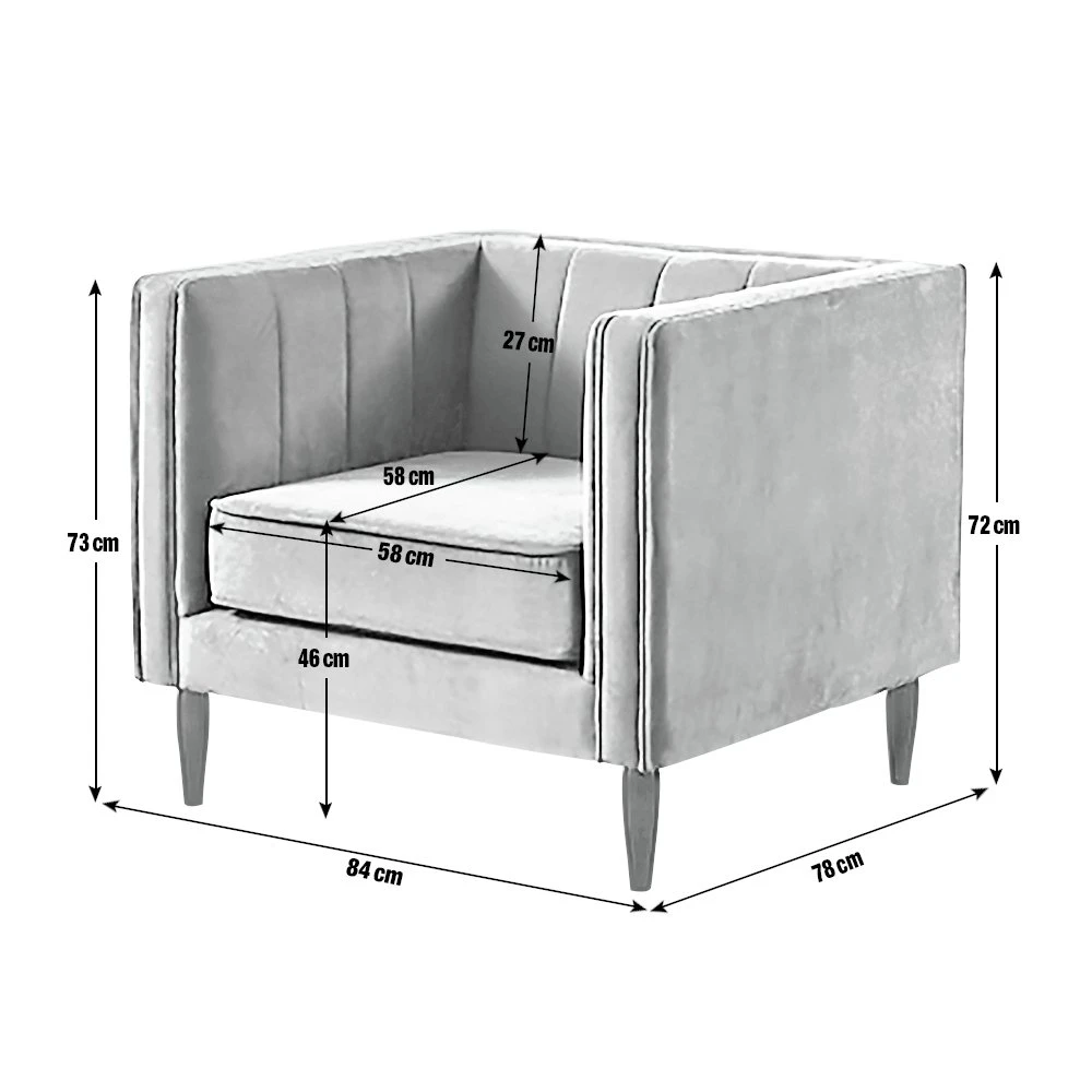 Habitat Vanessa Velvet Armchair - Green 8 Habitat Vanessa Velvet Armchair - Green - Image 6