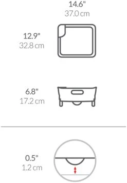 Simplehuman Compact Dish Rack - White 9 Simplehuman Compact Dish Rack - White -Home Furnishings Store 8428086 R Z005A