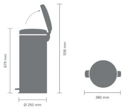 Brabantia New Icon 30 Litre Bin - Platinum -Home Furnishings Store 8491491 R Z020A