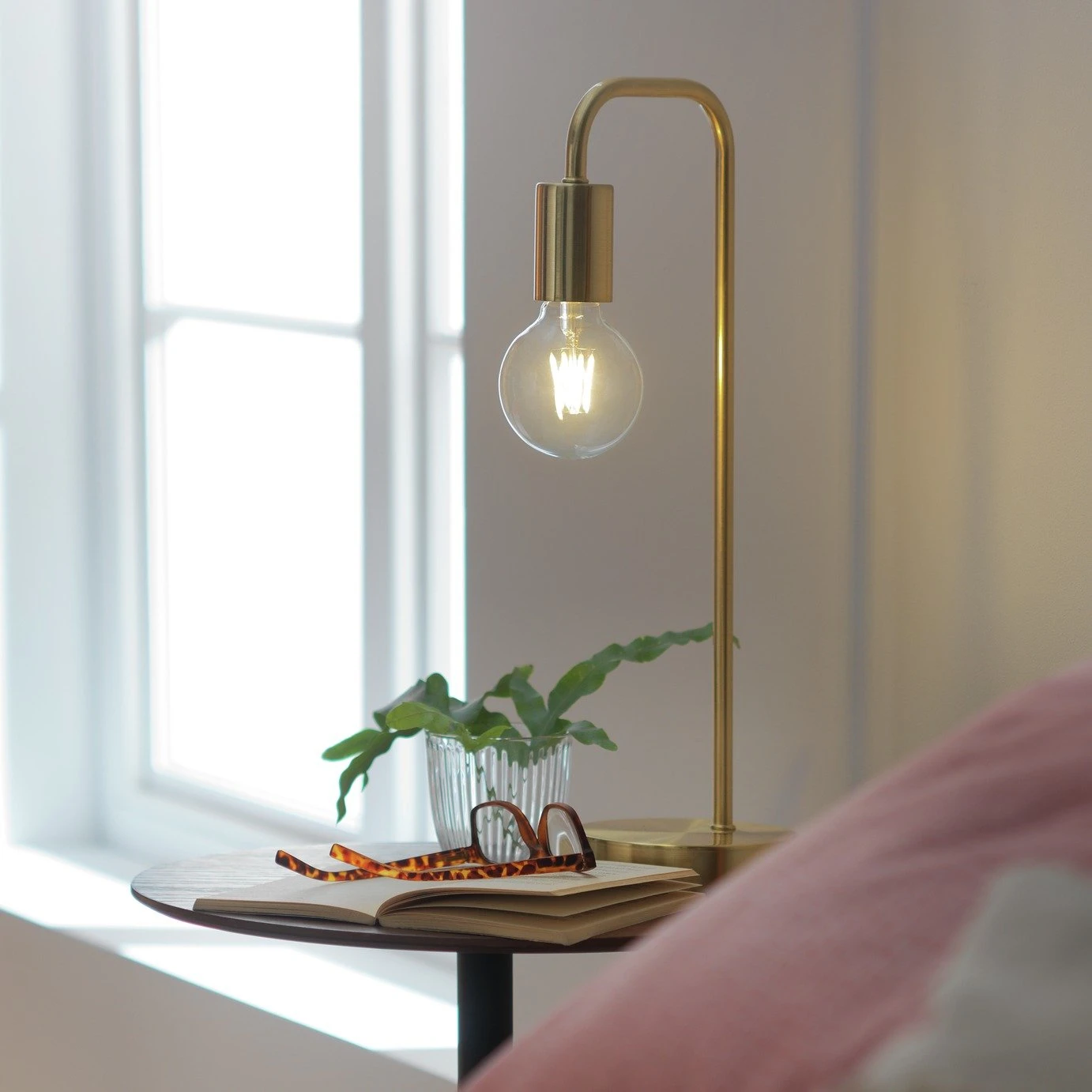 Habitat Rayner Steel LED Table Lamp - Brass 3 Habitat Rayner Steel LED Table Lamp - Brass