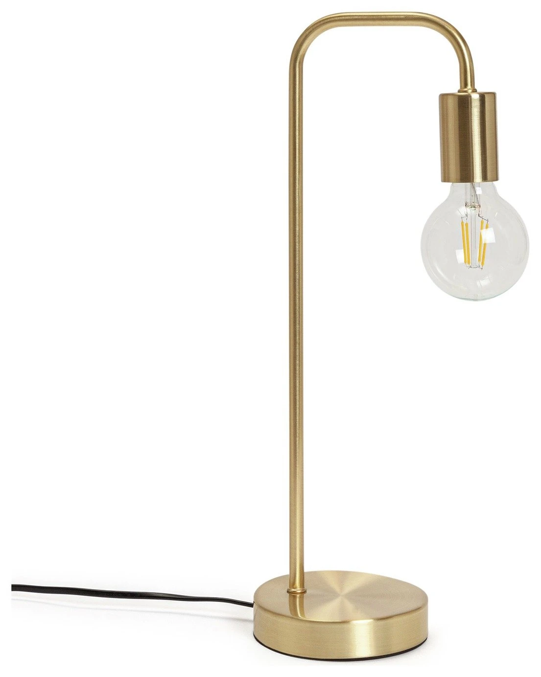 Habitat Rayner Steel LED Table Lamp - Brass 4 Habitat Rayner Steel LED Table Lamp - Brass - Image 2