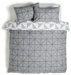 Habitat Stockholm Diamond Dash Grey Bedding Set - Single -Home Furnishings Store 8671022 R Z002A