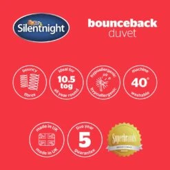 Silentnight Bounceback 10.5 Tog Duvet - Single -Home Furnishings Store 8676357 R Z008A