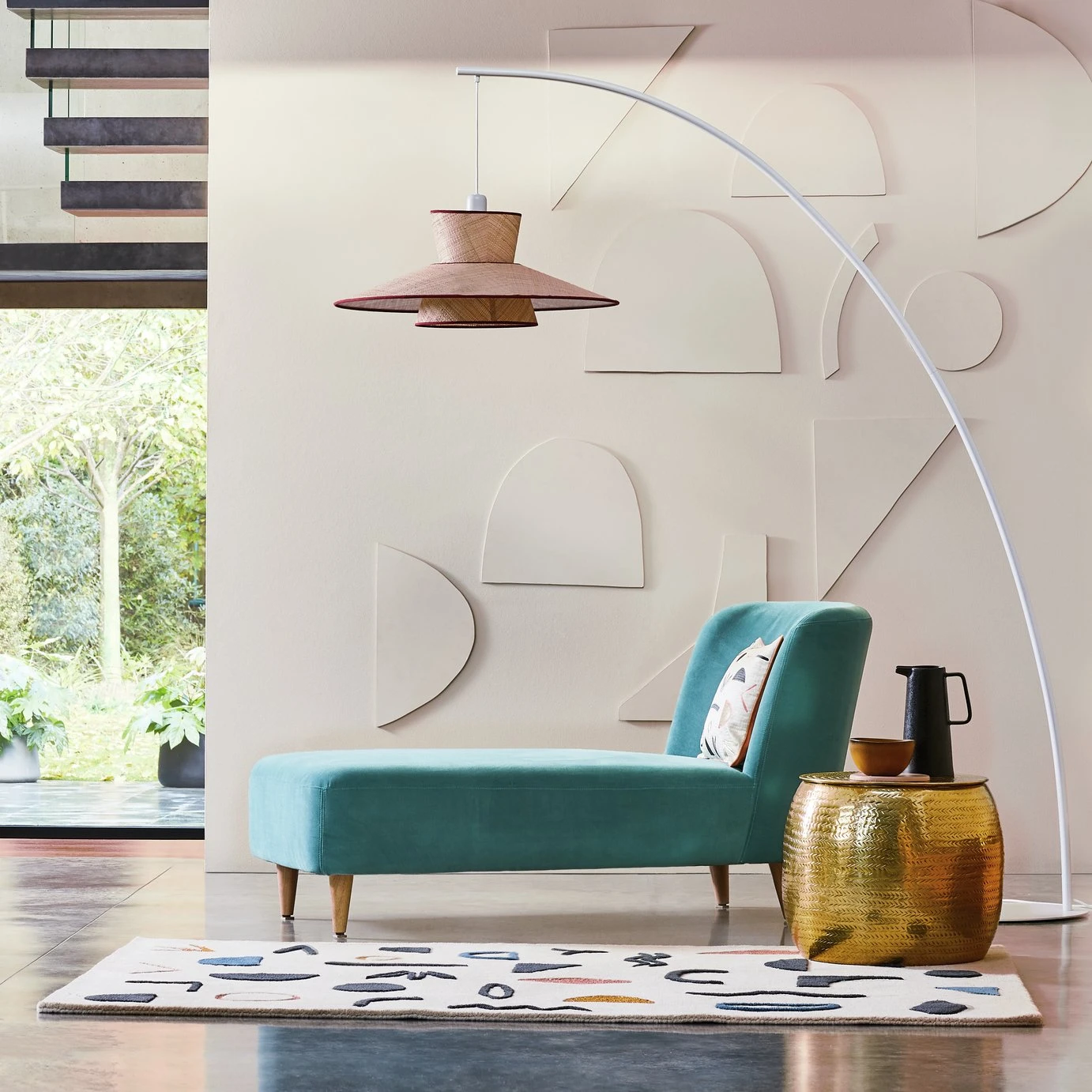 Habitat Daisy Velvet Corner Chaise Sofa - Grey 4 Habitat Daisy Velvet Corner Chaise Sofa - Grey - Image 2