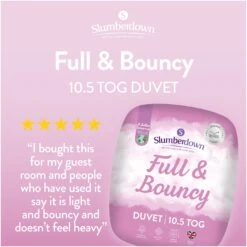Slumberdown Full And Bouncy 10.5 Tog Duvet - Single -Home Furnishings Store 8800927 R Z002A