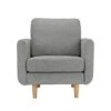 Habitat Remi Fabric Armchair In A Box - Light Grey -Home Furnishings Store 8896395 R Z001A