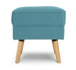 Habitat Callie Fabric Footstool - Teal -Home Furnishings Store 8905327 R Z003A