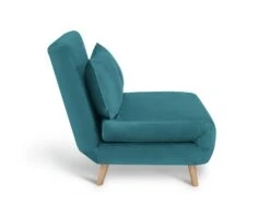 Habitat Roma Small Double Velvet Chairbed - Teal -Home Furnishings Store 8921758 R Z004A
