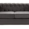 Habitat Chesterfield Velvet 2 Seater Sofa - Charcoal