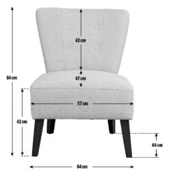 Habitat Delilah Fabric Cocktail Chair - Charcoal -Home Furnishings Store 8937773 R E020