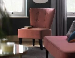 Habitat Delilah Fabric Cocktail Chair - Charcoal -Home Furnishings Store 8937773 R Z001C