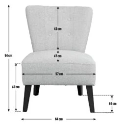 Habitat Delilah Fabric Cocktail Chair - Charcoal -Home Furnishings Store 8937773 R Z020A
