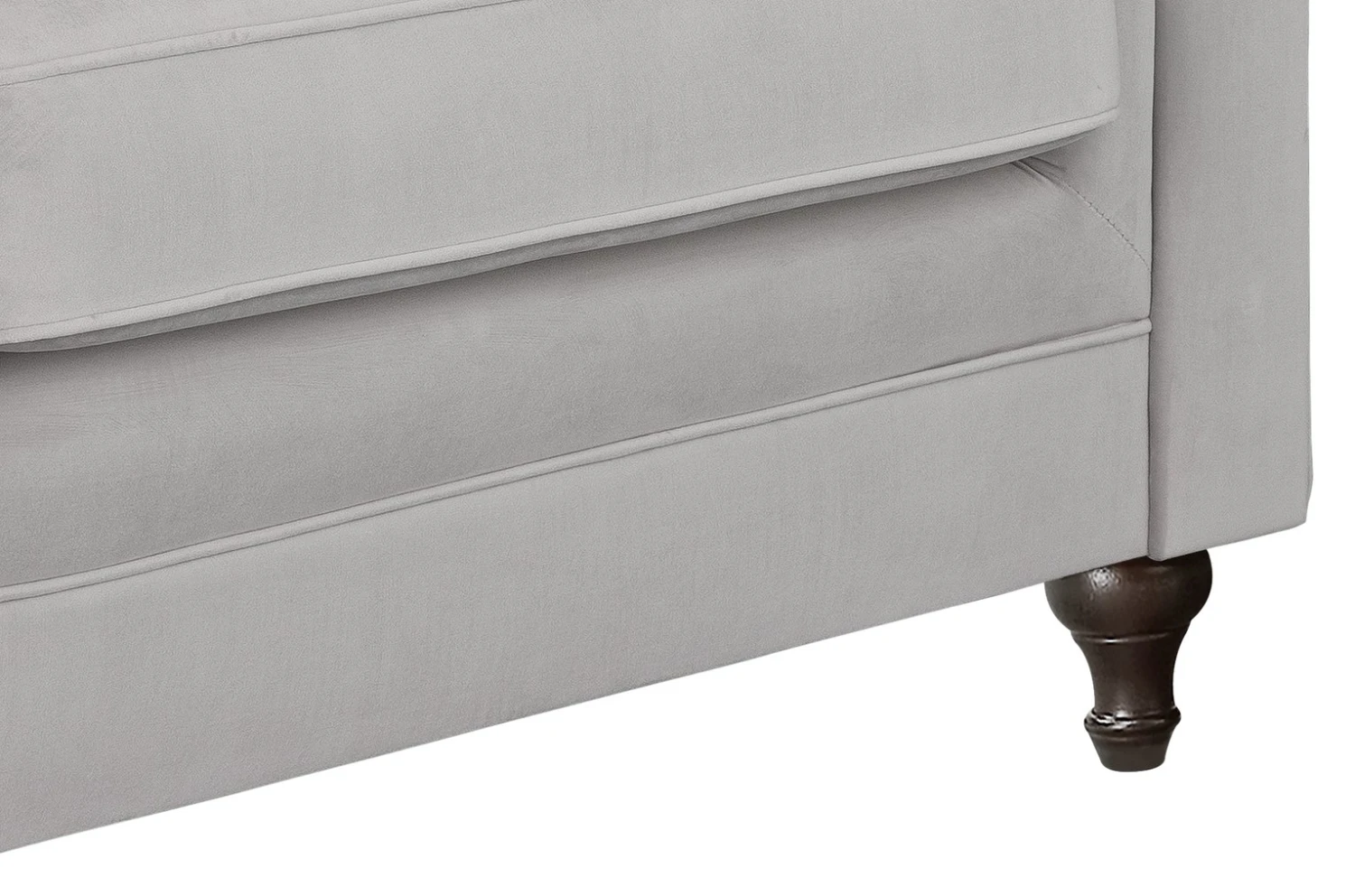 Habitat Chesterfield Velvet 2 Seater Sofa - Light Grey 12 Habitat Chesterfield Velvet 2 Seater Sofa - Light Grey - Image 10