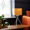 Habitat Tripod Table Lamp - Mustard And Chrome 2 Habitat Tripod Table Lamp - Mustard And Chrome -Home Furnishings Store 8980531 R Z001A