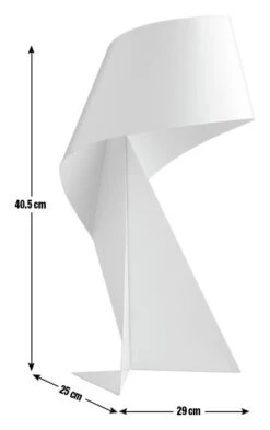 Habitat Ribbon Mini Metal Table Lamp - White -Home Furnishings Store 8989563 R E001