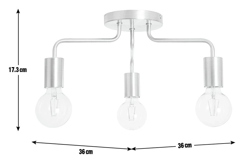 Habitat Rayner Steel 3 Light LED Flush Ceiling Light - Brass 8 Habitat Rayner Steel 3 Light LED Flush Ceiling Light - Brass - Image 6