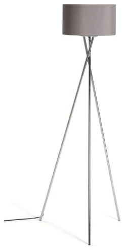 Habitat Tripod Floor Lamp - Grey And Chrome 12 Habitat Tripod Floor Lamp - Grey And Chrome -Home Furnishings Store 9132742 R Z001C