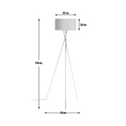 Habitat Tripod Floor Lamp - Grey And Chrome 19 Habitat Tripod Floor Lamp - Grey And Chrome -Home Furnishings Store 9132742 R Z001E