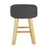 Habitat Sophie Small Fabric Stool - Charcoal -Home Furnishings Store 9178029 R Z001A