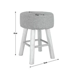 Habitat Sophie Small Fabric Stool - Charcoal 9 Habitat Sophie Small Fabric Stool - Charcoal -Home Furnishings Store 9178029 R Z020A