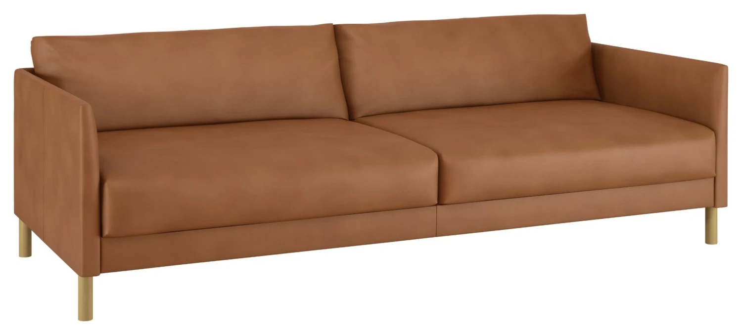 Habitat Hyde 3 Seater Leather Sofa Bed - Tan 10 Habitat Hyde 3 Seater Leather Sofa Bed - Tan - Image 8