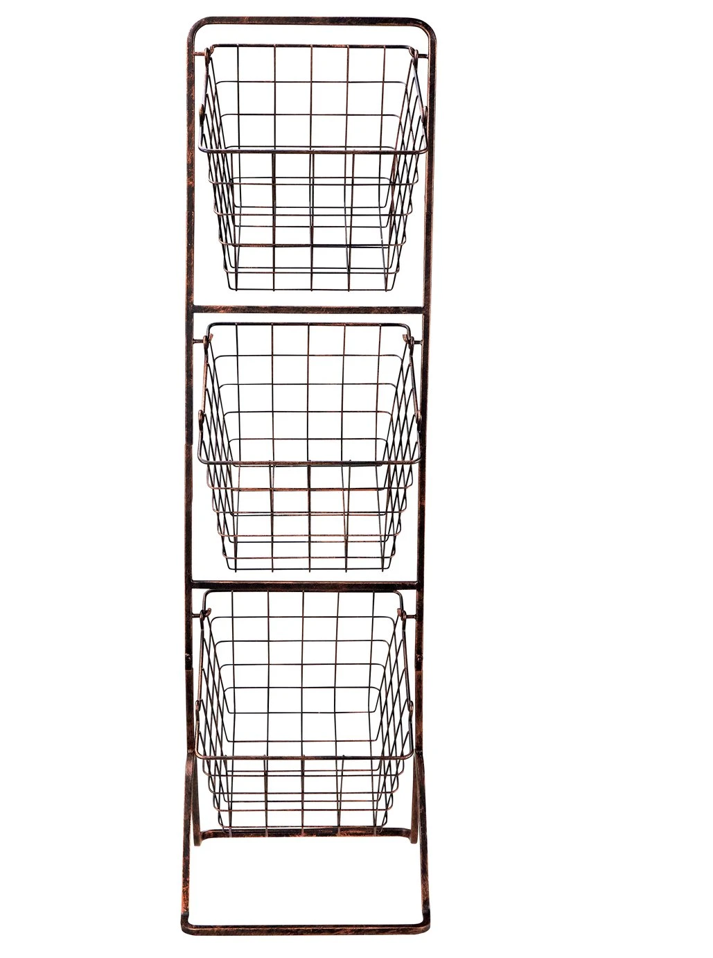 Habitat 3 Tier Antique Finish Vegetable Stand 5 Habitat 3 Tier Antique Finish Vegetable Stand - Image 3