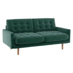Habitat Fenner Velvet 2 Seater Sofa - Emerald 13 Habitat Fenner Velvet 2 Seater Sofa - Emerald -Home Furnishings Store 9199541 R Z002A