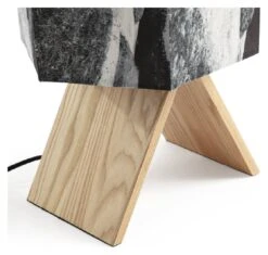 Habitat Whiteleaf Printed Column Floor Lamp - Black & White -Home Furnishings Store 9201910 R Z003A