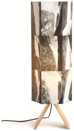 Habitat Whiteleaf Printed Column Floor Lamp - Black & White -Home Furnishings Store 9201910 R Z008A