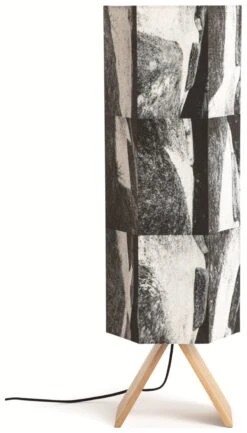 Habitat Whiteleaf Printed Column Floor Lamp - Black & White -Home Furnishings Store 9201910 R Z009A