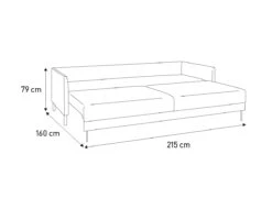 Habitat Hyde 3 Seater Fabric Sofa Bed - Charcoal -Home Furnishings Store 9202115 R Z020A