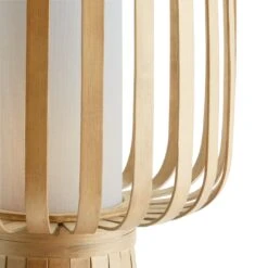Habitat Achille Bamboo Table Lamp - Natural & White -Home Furnishings Store 9202256 R Z002A