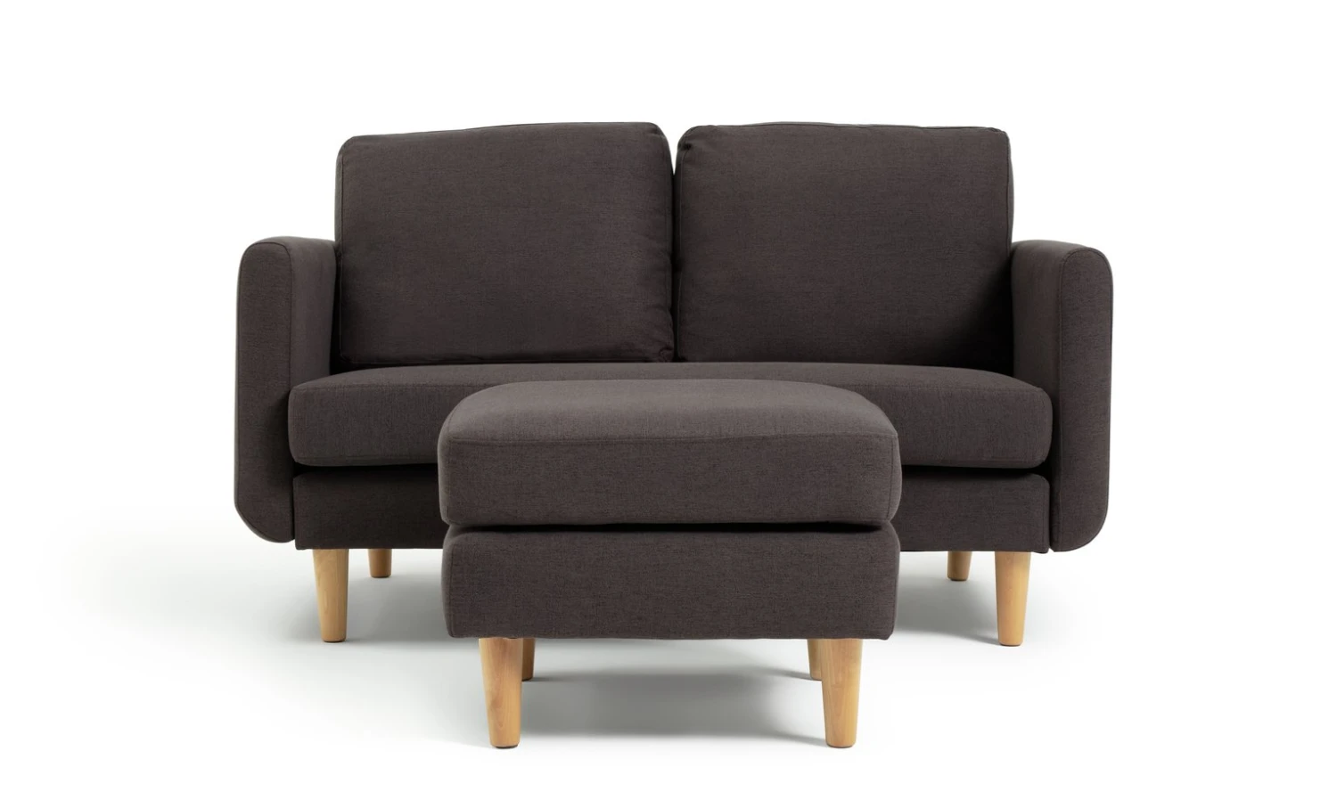 Habitat Remi Fabric 2 Seater Chaise Sofa In A Box - Charcoal 6 Habitat Remi Fabric 2 Seater Chaise Sofa In A Box - Charcoal - Image 4