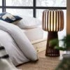 Habitat Achille Bamboo Table Lamp - Walnut & White -Home Furnishings Store 9202414 R Z001A