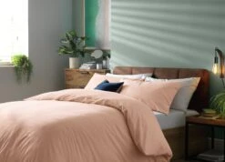 Habitat Stonewashed Cotton Plain Blush Bedding Set - Double 7 Habitat Stonewashed Cotton Plain Blush Bedding Set - Double -Home Furnishings Store 9209101 R Z001C