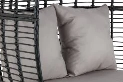 Habitat Kora 2 Seater Egg Bench - Black -Home Furnishings Store 9210822 R Z003A