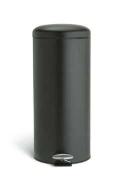 Habitat 30 Litre Domed Pedal Bin - Black