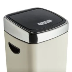 Habitat 30 Litre Square Touch Top Bin - Cream -Home Furnishings Store 9212679 R Z004A