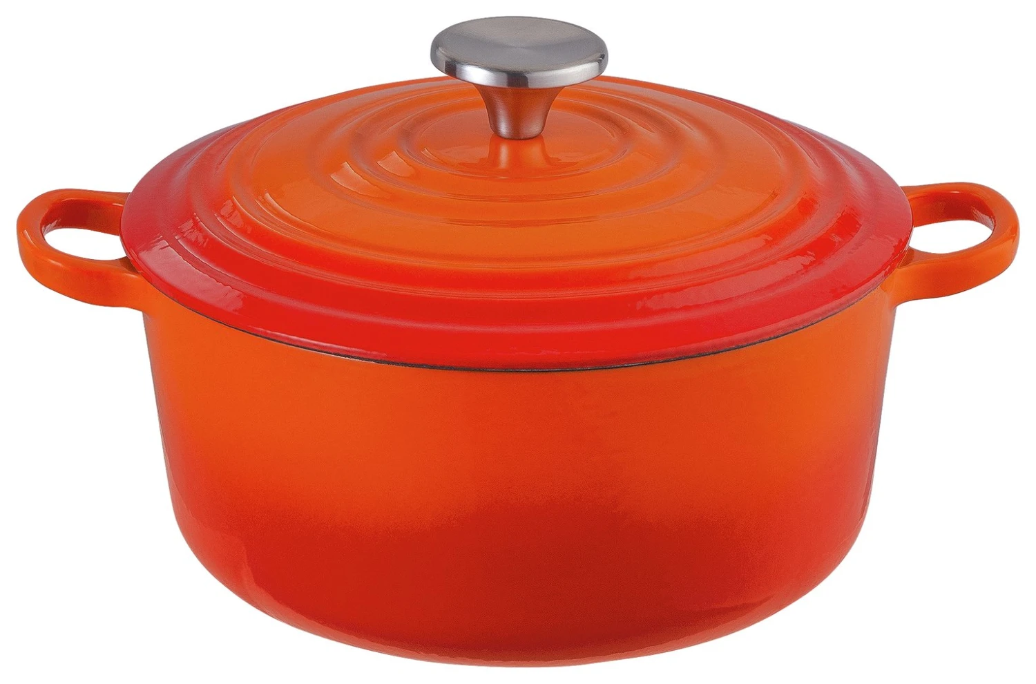 Habitat 3.3 Litre Cast Iron Casserole Dish - Orange 3 Habitat 3.3 Litre Cast Iron Casserole Dish - Orange