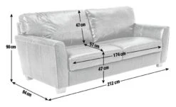 Habitat Milford Leather 4 Seater Sofa - Black -Home Furnishings Store 9223163 R E001