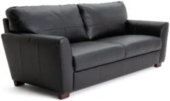 Habitat Milford Leather 4 Seater Sofa - Black -Home Furnishings Store 9223163 R Z004A